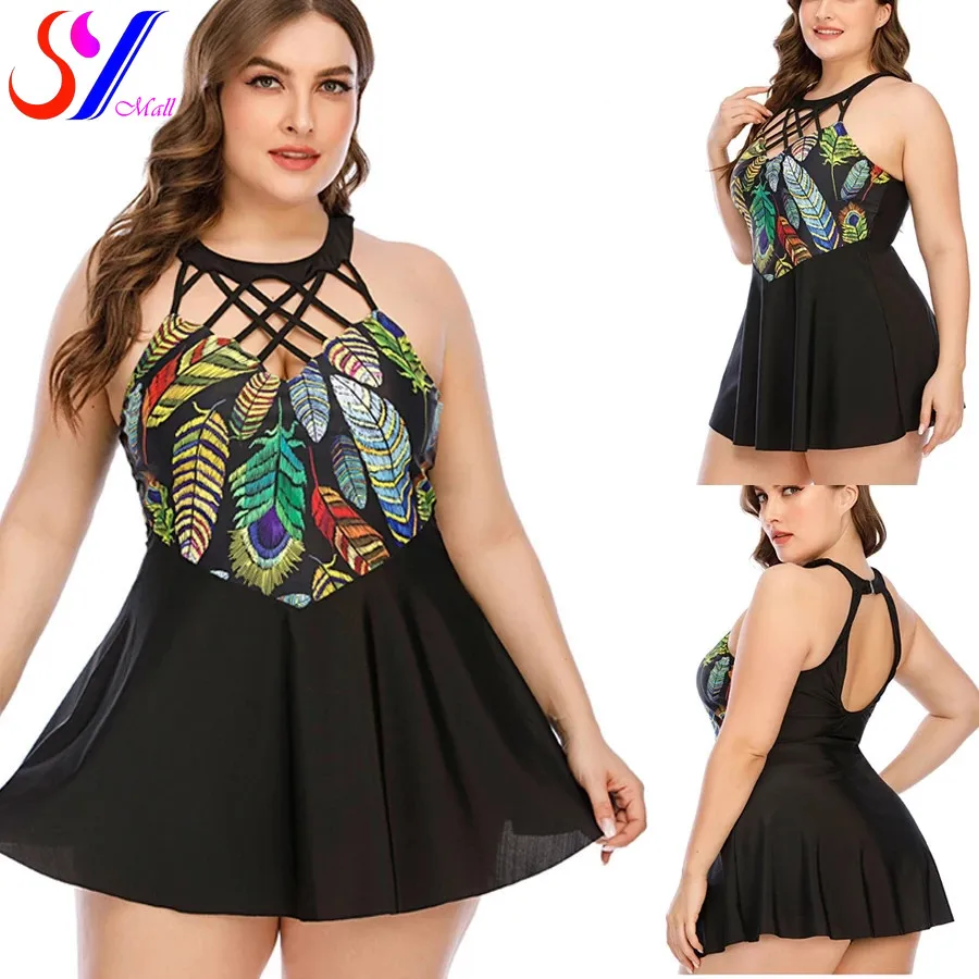 New Plus Two Piece Swimsuit Women Super Flower Print Swimwear Black Tankini Skirt Beach Bathing Suit
New Plus Two Piece Swimsuit Women Super Flower Print Swimwear Black Tankini Skirt Beach Bathing Suit