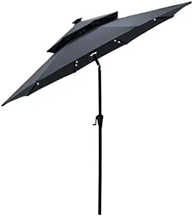 9 ft Double Top Solar Powered Outdoor Market Table Umbrella with LED Lights and Tilt Solar flowers Solar lights for outdoors с 
9 ft Double Top Solar Powered Outdoor Market Table Umbrella with LED Lights and Tilt Solar flowers Solar lights for outdoors с