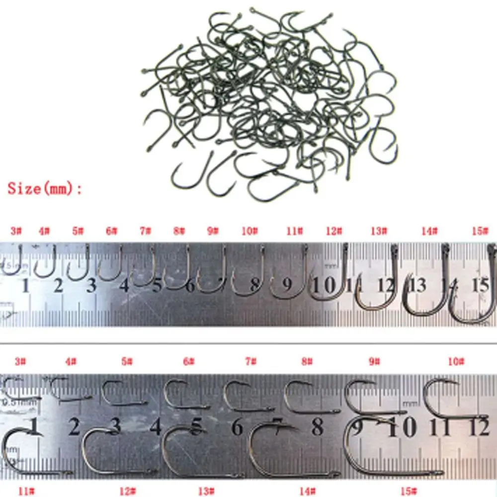 500 Pcs #3-#12 Silver Black Gold Freshwater Fishing Hooks Carp Fishhooks Barbed Hooks Kit Jigging Bait Carp Fishing Hook
500 Pcs #3-#12 Silver Black Gold Freshwater Fishing Hooks Carp Fishhooks Barbed Hooks Kit Jigging Bait Carp Fishing Hook