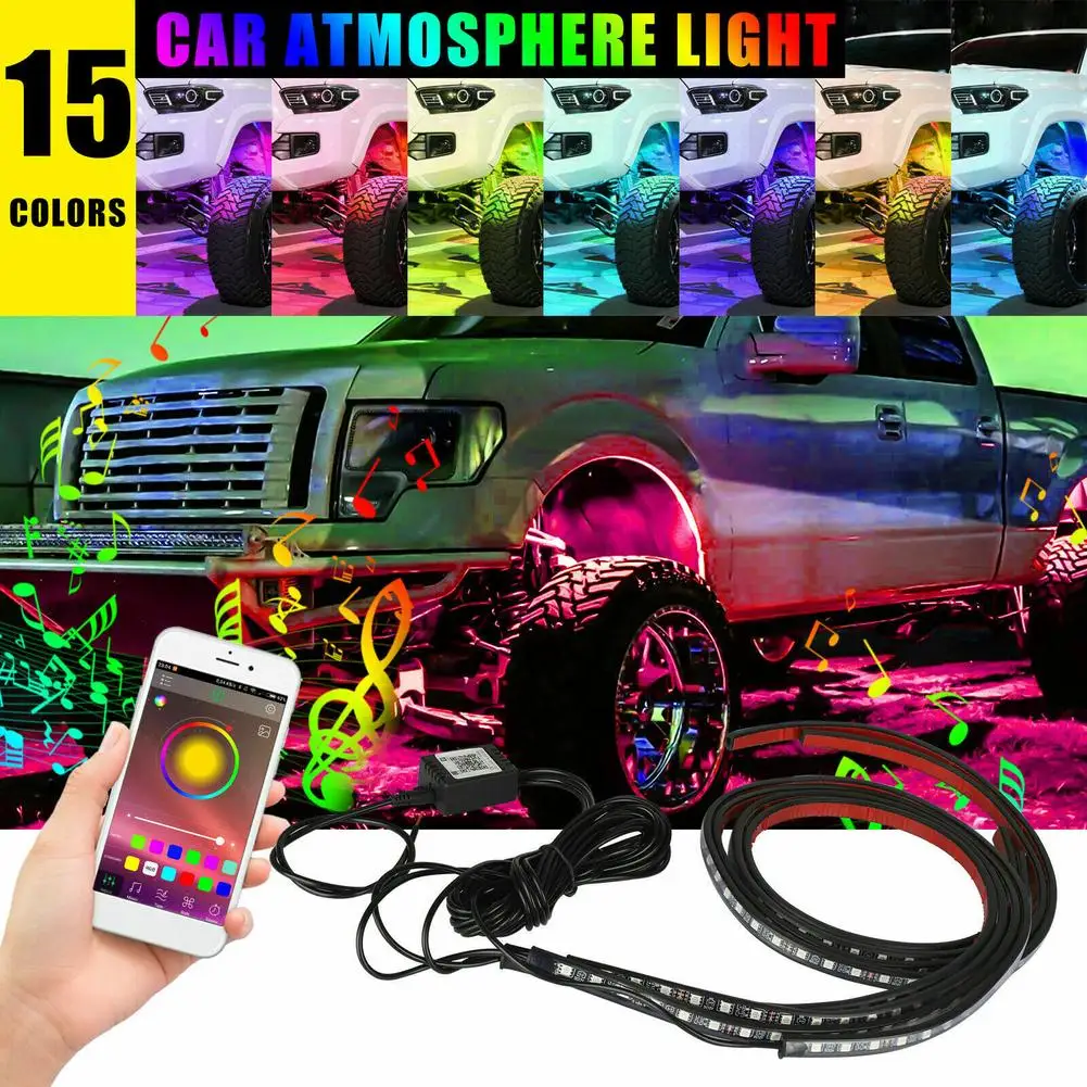 4pcs Car RGB LED Lights Strip Colorful Waterproof Under Car Tube Underbody System Neon Music Light Kit DIY LED Super Bright Lamp
4pcs Car RGB LED Lights Strip Colorful Waterproof Under Car Tube Underbody System Neon Music Light Kit DIY LED Super Bright Lamp