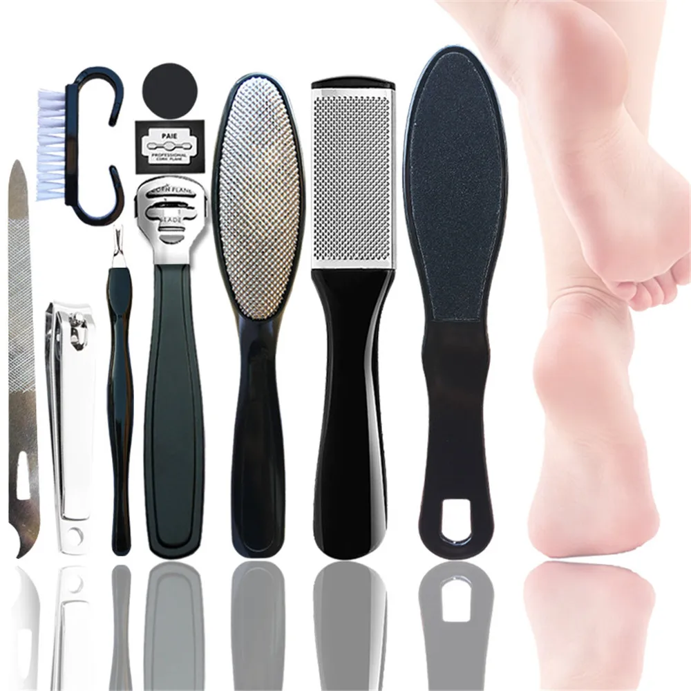 10 in 1 Set Stainless Steel Clean Toenail Care Foot Care Kit Foot Rasp Dead Skin Pedicure Tools
10 in 1 Set Stainless Steel Clean Toenail Care Foot Care Kit Foot Rasp Dead Skin Pedicure Tools