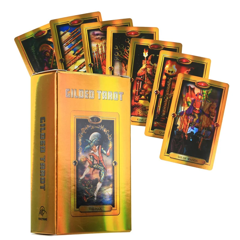 Laser Gilded easy tarot cards English Family Party Toy Mysterious Fate Amusing Board Games Gift Multiplayer Game
Laser Gilded easy tarot cards English Family Party Toy Mysterious Fate Amusing Board Games Gift Multiplayer Game