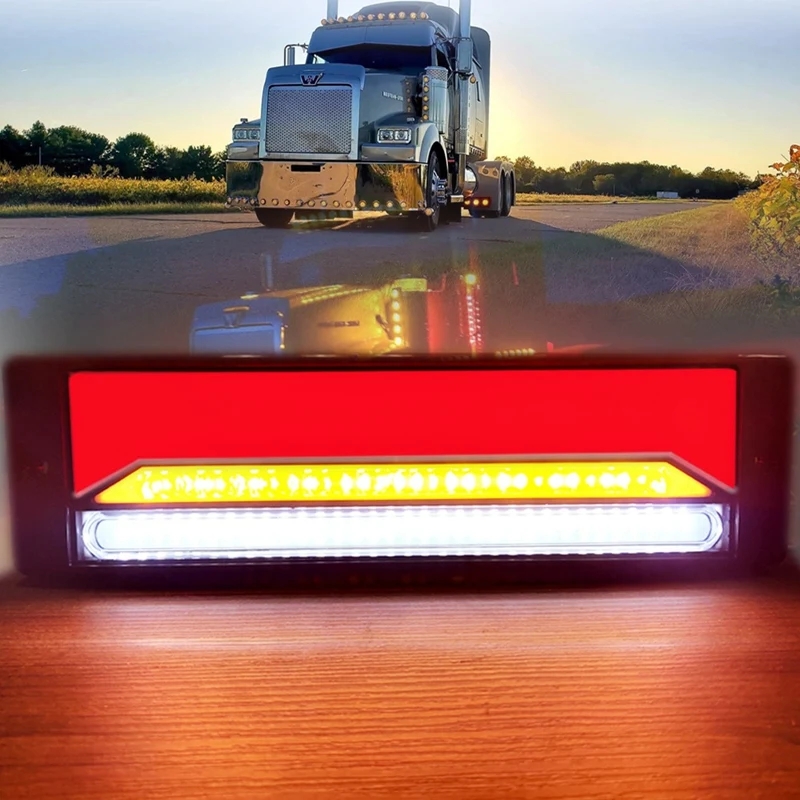 2Pcs Waterproof LED Heavy-Duty Trailer Truck Brake Light 4In1 Neon Halo Ring Tail Brake Stop Turn Flowing Signal Light
2Pcs Waterproof LED Heavy-Duty Trailer Truck Brake Light 4In1 Neon Halo Ring Tail Brake Stop Turn Flowing Signal Light
