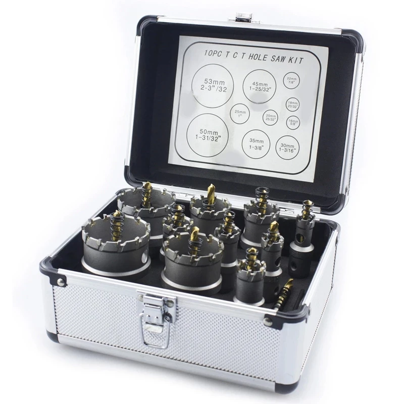 6Pcs Carbide Tip Drill Bit Hole Saw Metalworking Drill Bit Set Hole Saw Cutter For Stainless Steel Metal Alloy Drilling
6Pcs Carbide Tip Drill Bit Hole Saw Metalworking Drill Bit Set Hole Saw Cutter For Stainless Steel Metal Alloy Drilling