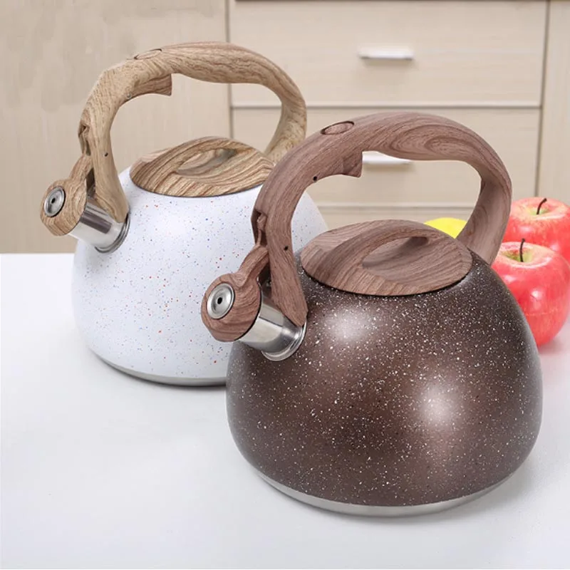 3L Stainless Steel Large Capacity Whistle Kettle Gas Cooker Induction Kettle Wood Grain Handle Flat Bottom Kettle Teapot
3L Stainless Steel Large Capacity Whistle Kettle Gas Cooker Induction Kettle Wood Grain Handle Flat Bottom Kettle Teapot