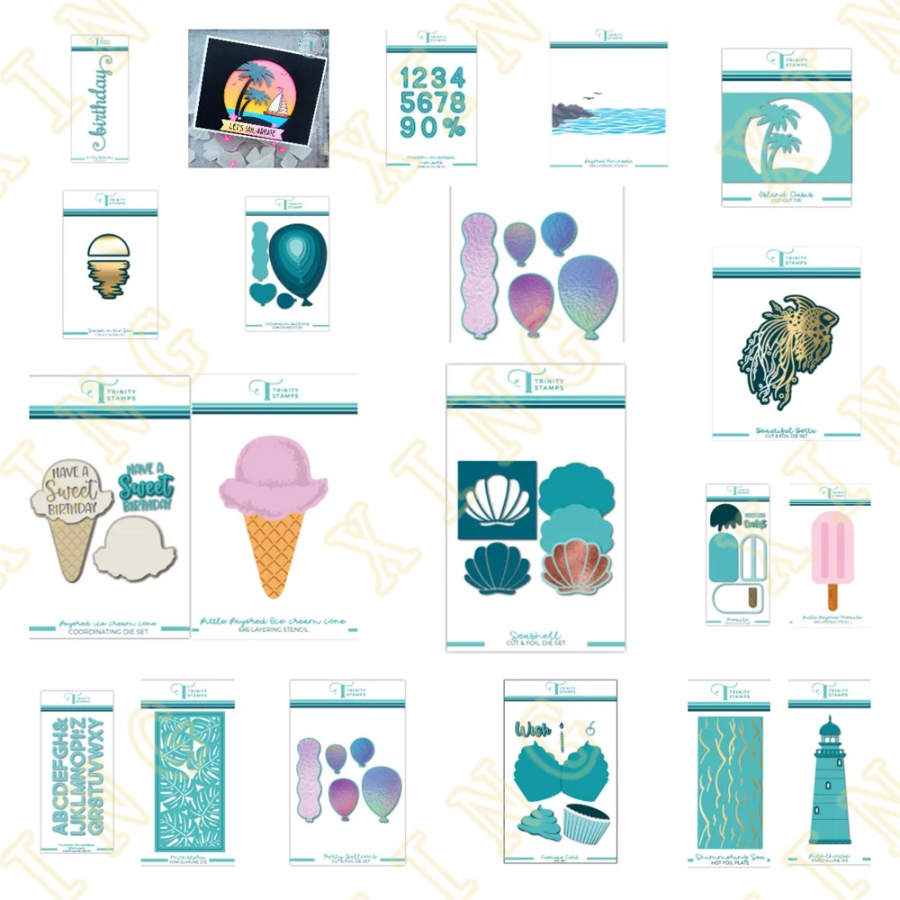 Alphabet Ice Cream Balloons Seashell Lighthouse Metal Cutting Dies Stencil Hot Foil Scrapbook Diary Decoration Embossing Moulds
Alphabet Ice Cream Balloons Seashell Lighthouse Metal Cutting Dies Stencil Hot Foil Scrapbook Diary Decoration Embossing Moulds