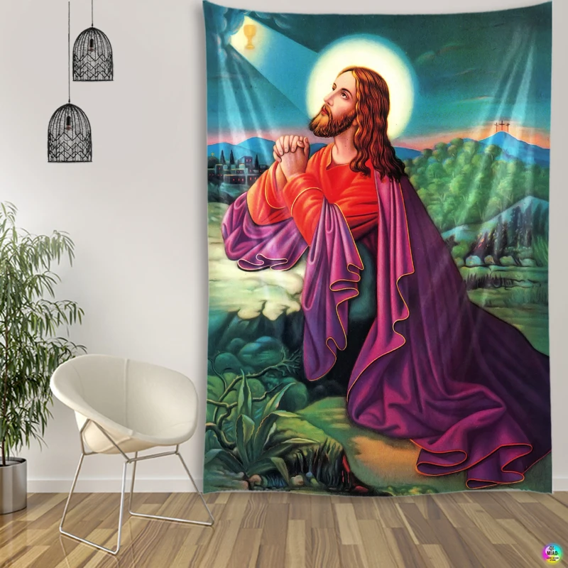 Jesus Pray Tapestry Easter Christmas Nativity Scene Christ Wall Decor Christian Believers Wise Men Wall Hanging Home Decoration 
Jesus Pray Tapestry Easter Christmas Nativity Scene Christ Wall Decor Christian Believers Wise Men Wall Hanging Home Decoration