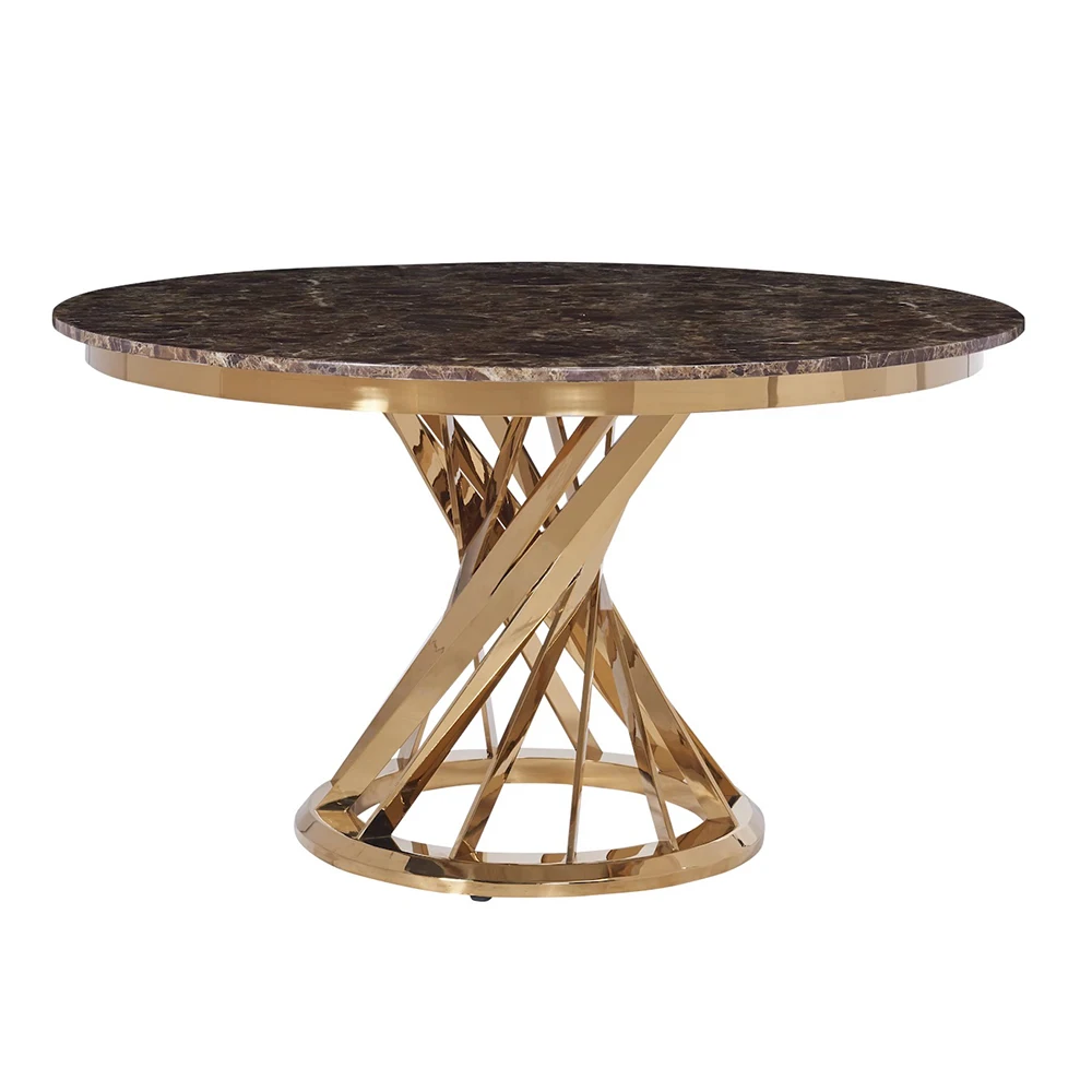 Luxury Minimalist Circular Dining Table Round Marble Top Gold Stainless Steel Dining Table
Luxury Minimalist Circular Dining Table Round Marble Top Gold Stainless Steel Dining Table