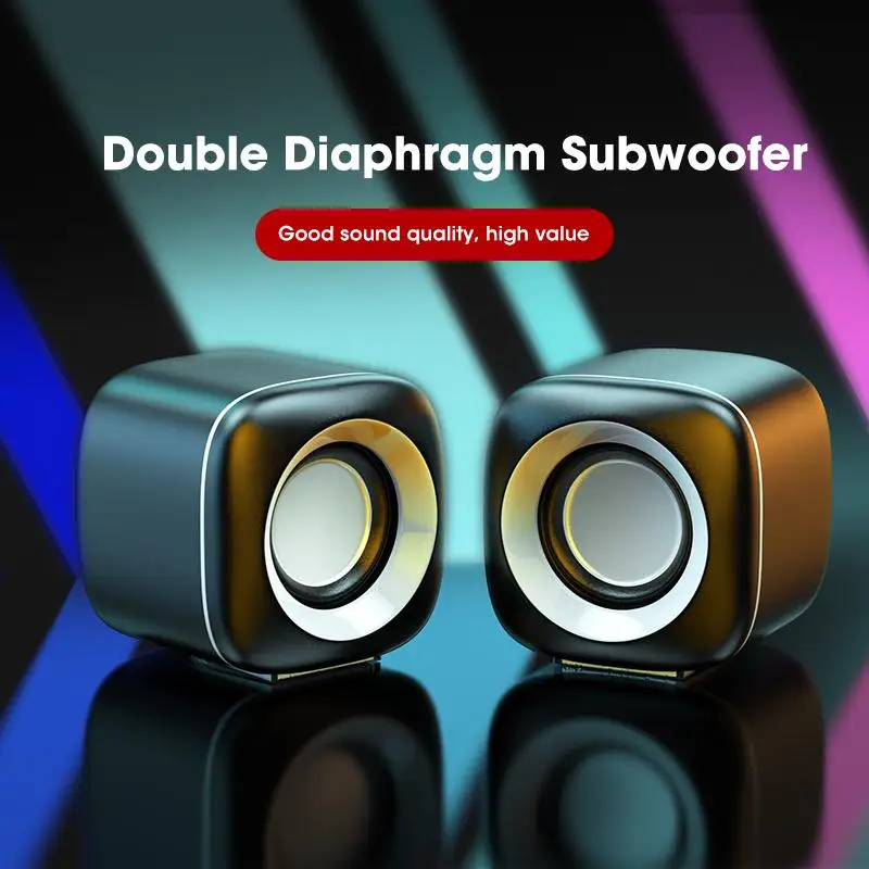 Computer Speaker Mini USB Protable Speakers Stereo Bass Sound Subwoofer Music Player for PC Laptop Loudspeaker wholesale
Computer Speaker Mini USB Protable Speakers Stereo Bass Sound Subwoofer Music Player for PC Laptop Loudspeaker wholesale