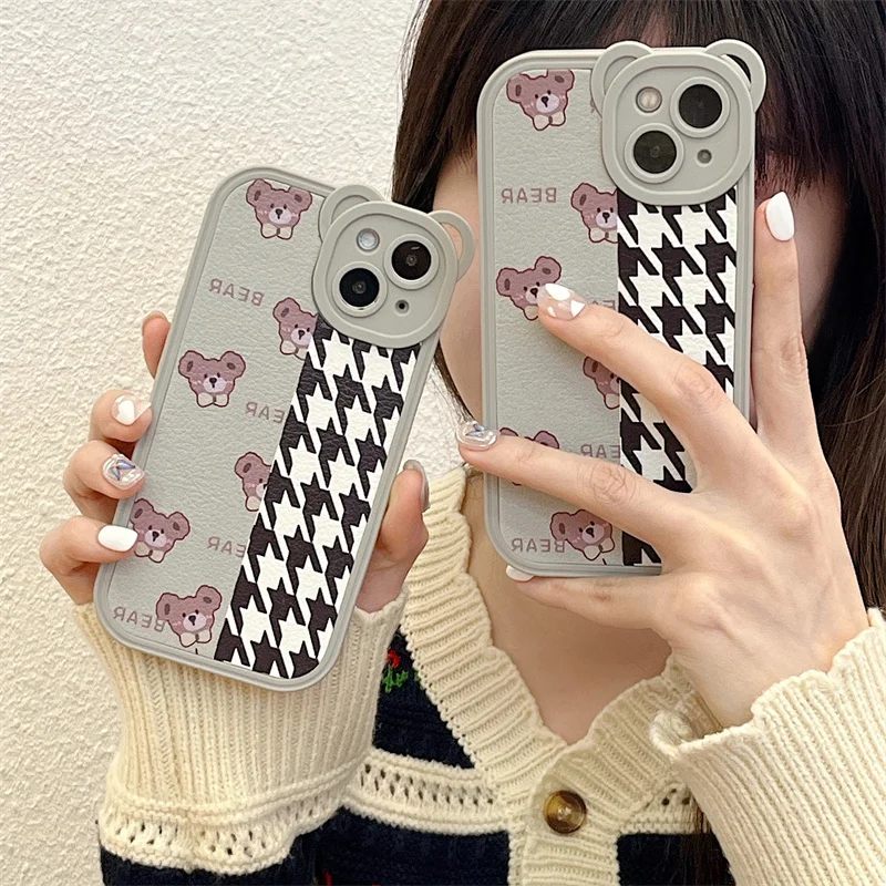 Three-dimensional Bear Ears Cartoon Splicing Texture Full Edge Anti-fall For iphone 11 12 13 Pro X XR Xs Max 7 8 Plus Phone Case
Three-dimensional Bear Ears Cartoon Splicing Texture Full Edge Anti-fall For iphone 11 12 13 Pro X XR Xs Max 7 8 Plus Phone Case