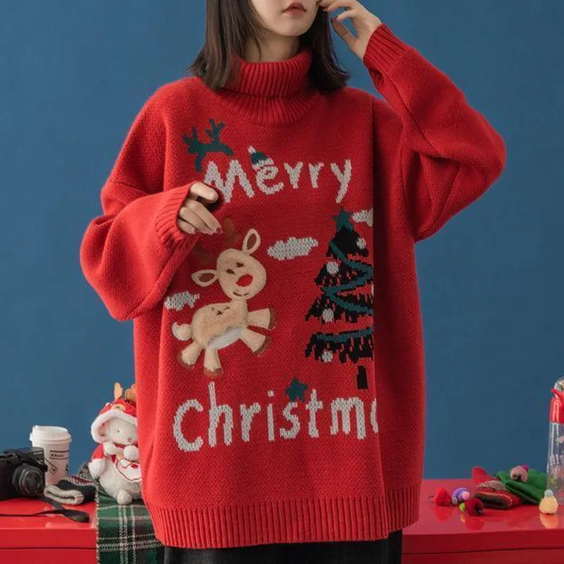 Turtleneck Sweater Women Men Christmas New Year Autumn Winter Spring Ladies Outwear High Collar Pullovers Holiday Costumes 2022
Turtleneck Sweater Women Men Christmas New Year Autumn Winter Spring Ladies Outwear High Collar Pullovers Holiday Costumes 2022