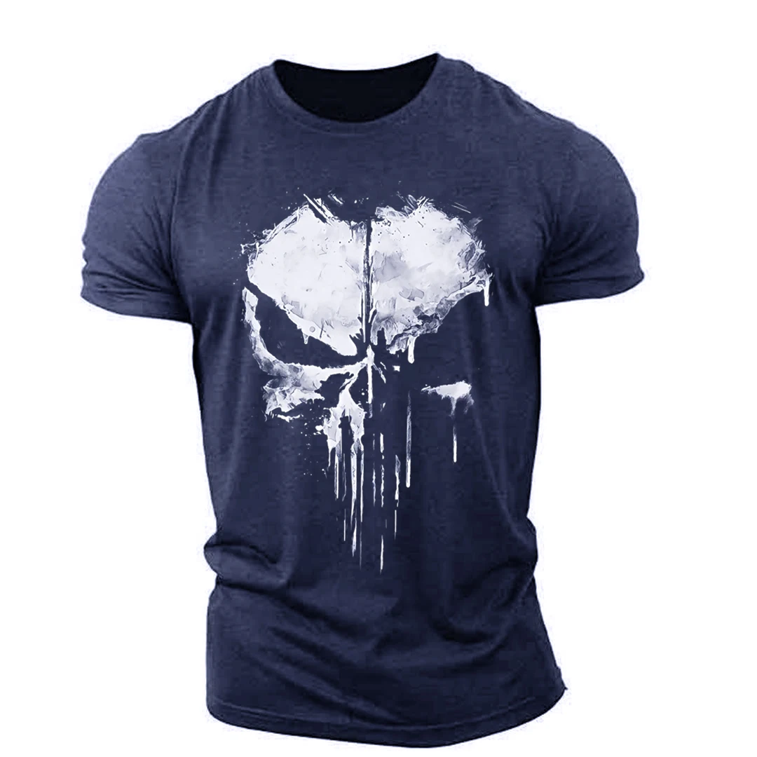 Punisher Skull Print T-Shirt Muscle Men's Short Sleeve Sports Men's Outdoor Casual Loose Light Breathable Top
Punisher Skull Print T-Shirt Muscle Men's Short Sleeve Sports Men's Outdoor Casual Loose Light Breathable Top