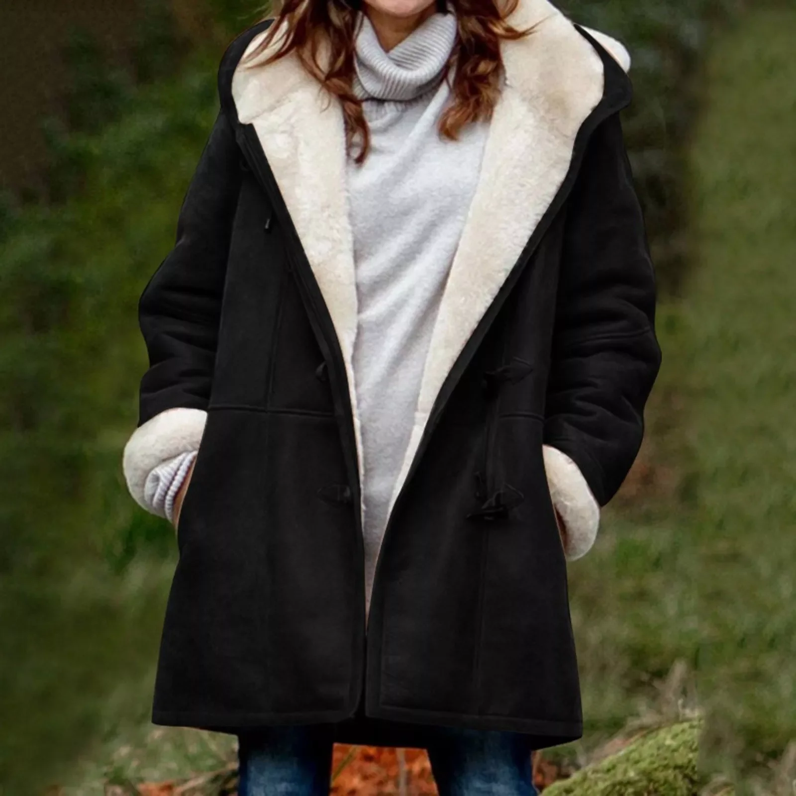 Women Coat Buttons Jacket Fuzzy Solid Fleece Soft Jackets for Women Jacket Pockets inside Women Fleece Hooded Jacket
Women Coat Buttons Jacket Fuzzy Solid Fleece Soft Jackets for Women Jacket Pockets inside Women Fleece Hooded Jacket
