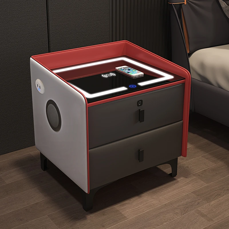 Smart Night Bedside Tables Dressers Mute Multifunctional Drawers Bedside Table Gamer Charging Nachtkastje Auxiliary Furniture
Smart Night Bedside Tables Dressers Mute Multifunctional Drawers Bedside Table Gamer Charging Nachtkastje Auxiliary Furniture
