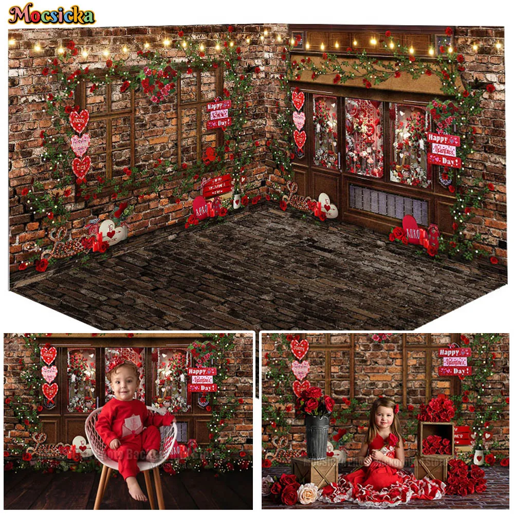 Valentine's Day Photography Backdrop Red Rose Love Heart Vintage Brick Wall Party Decor Wedding Birthday Background Photo Studio
Valentine's Day Photography Backdrop Red Rose Love Heart Vintage Brick Wall Party Decor Wedding Birthday Background Photo Studio