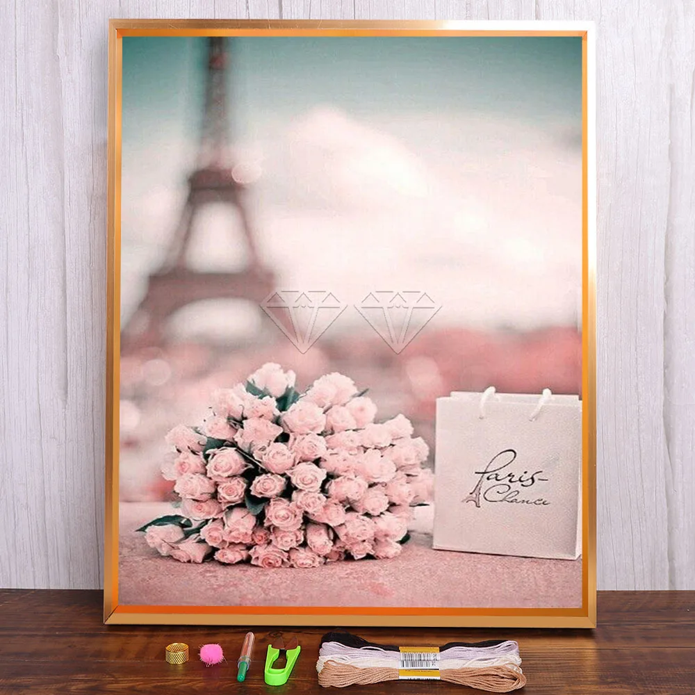 Landscape Flower Eiffel Tower Rose Printed 11CT Cross Stitch Embroidery Kit DMC Threads Sewing Handiwork work Stamped
Landscape Flower Eiffel Tower Rose Printed 11CT Cross Stitch Embroidery Kit DMC Threads Sewing Handiwork work Stamped