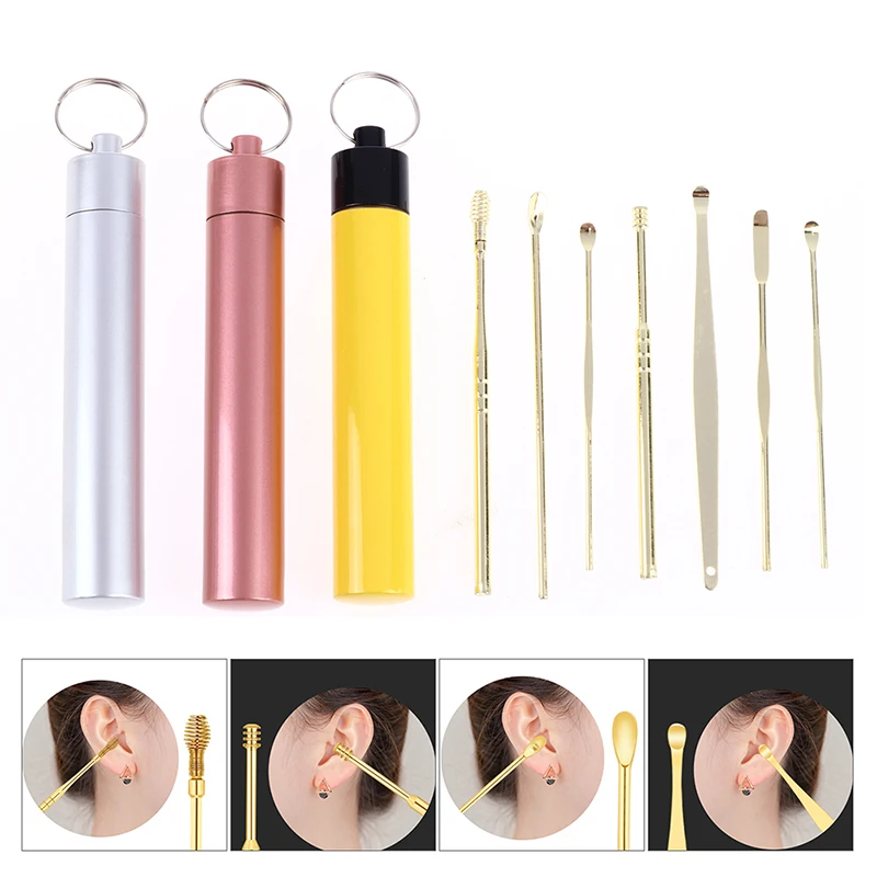 Набор для чистки ушей, комплект из 7 спиральных инструментов, ложка, средство для удаления ушного воска, удобный набор для хранения
Набор для чистки ушей, комплект из 7 спиральных инструментов, ложка, средство для удаления ушного воска, удобный набор для хранения