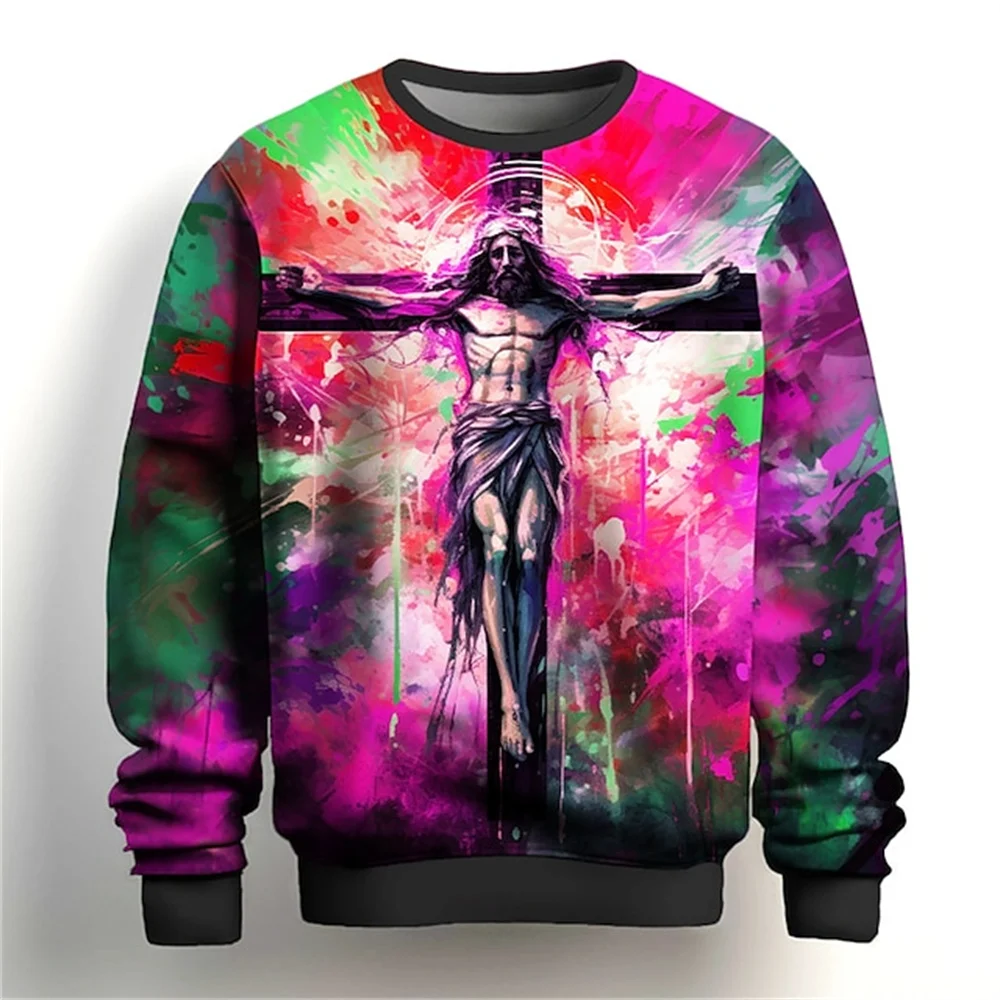 Cross Graphic Men's Fashion 3D Print Pullover Sweatshirt Holiday Going out Sweatshirts Crew Neck Print Spring & Fall Sweatshirt
Cross Graphic Men's Fashion 3D Print Pullover Sweatshirt Holiday Going out Sweatshirts Crew Neck Print Spring & Fall Sweatshirt