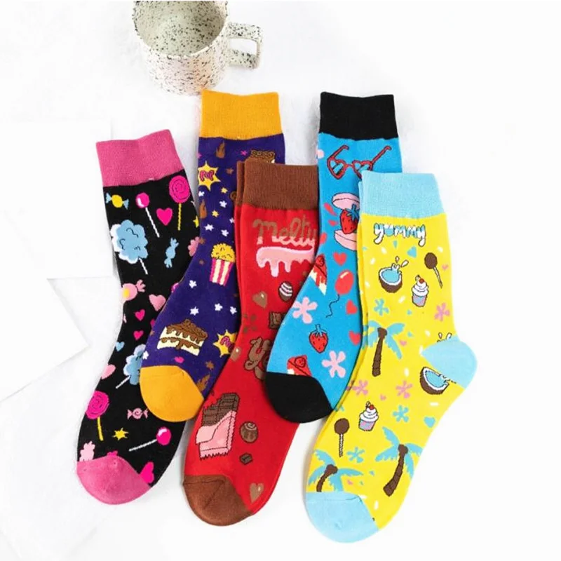 Women Sweet Happy Funny Socks Pcreative Cake Coconut Tree Color Food Rint Food Fashion Harajuku Comfortable Socks New 2022
Women Sweet Happy Funny Socks Pcreative Cake Coconut Tree Color Food Rint Food Fashion Harajuku Comfortable Socks New 2022
