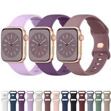 Soft Silicone Band for Apple Watch 8 7 6 5 4 3 SE Strap Bracelet for IWatch Ultra 49mm 45mm 41mm 40mm 44mm 38mm 42mm Watch Band