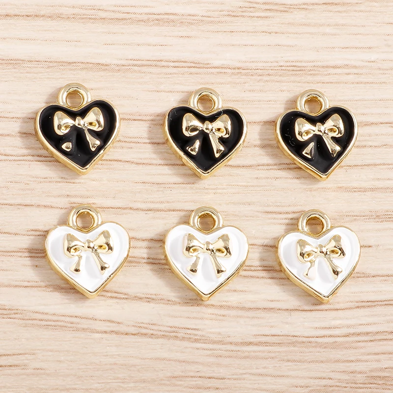 8pcs 9x11mm Cute Enamel Love Heart Bowknot Charms for Jewelry Making Earrings Pendants Necklaces DIY Bracelets Craft Accessories 
8pcs 9x11mm Cute Enamel Love Heart Bowknot Charms for Jewelry Making Earrings Pendants Necklaces DIY Bracelets Craft Accessories