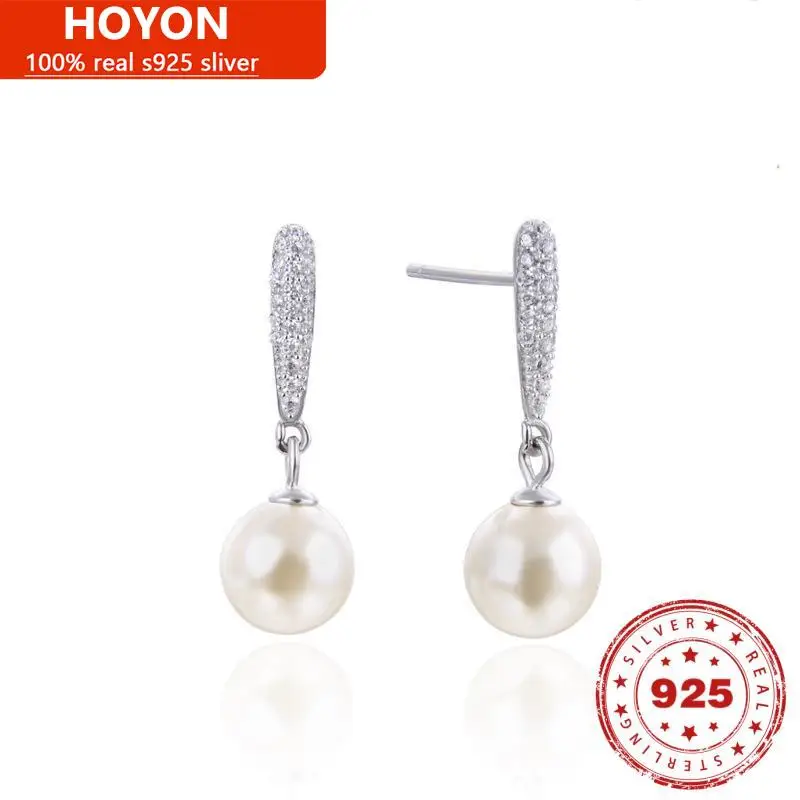 HOYON Goregous Natural Pearl Earrings for Women Pure 925 sterling silver Stud earrings Female Fashion Jewelry Birthday gift
HOYON Goregous Natural Pearl Earrings for Women Pure 925 sterling silver Stud earrings Female Fashion Jewelry Birthday gift