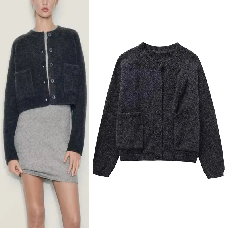TRAF Fashion Women Sweaters 2023 Vintage Round Neck Button Pocket Crop Knit Cardigan Coat Winter Clothes Women Long Sleeve Tops
TRAF Fashion Women Sweaters 2023 Vintage Round Neck Button Pocket Crop Knit Cardigan Coat Winter Clothes Women Long Sleeve Tops