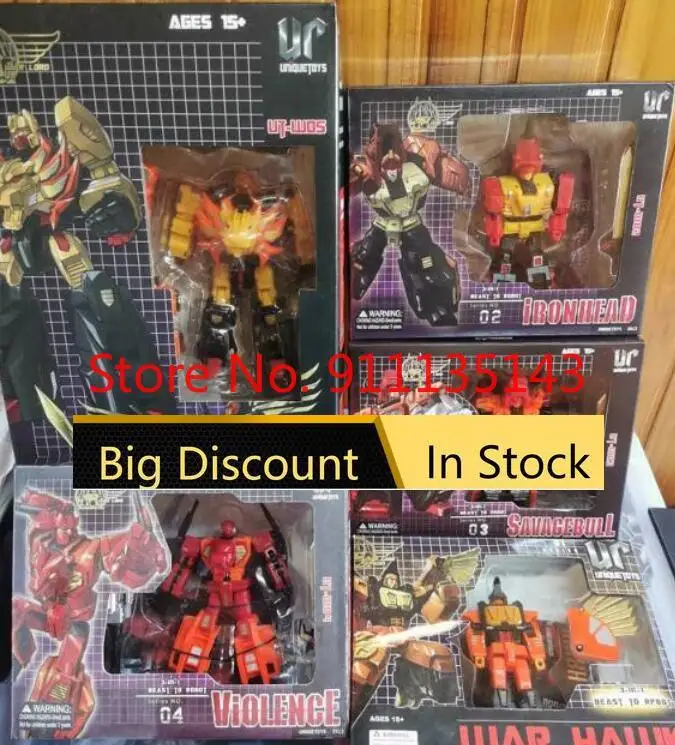 Unique Toys Predaking 5in1 The Sharp Claws Divebomb Headstrong Tantrum Rampage G1 Collectible Action Figure
Unique Toys Predaking 5in1 The Sharp Claws Divebomb Headstrong Tantrum Rampage G1 Collectible Action Figure