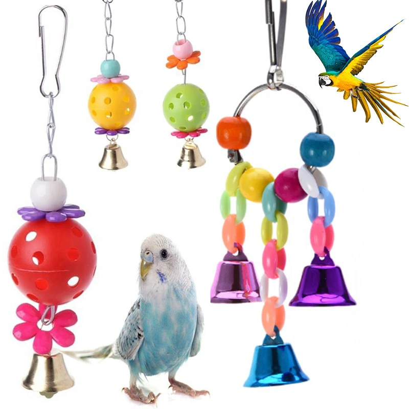 1PC Bird Cage Toys for Parrots Reliable & Chewable - Swing Hanging Chewing Bite Bridge Wooden Beads Ball Bell Toys
1PC Bird Cage Toys for Parrots Reliable & Chewable - Swing Hanging Chewing Bite Bridge Wooden Beads Ball Bell Toys
