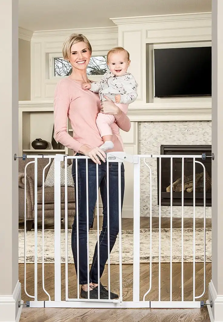 

37 inch Tall and 49 inch Wide Walk Thru Baby Gate, Extra Wide, Ages 6 to 24 Months