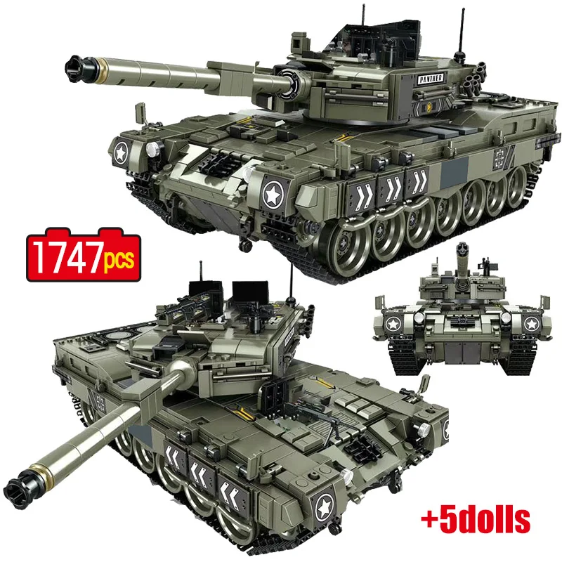 1747pcs WW2 City Police Military Panther Tank Building Blocks Weapon Army Soldier Bricks Toys For Kids Boys Gifts
1747pcs WW2 City Police Military Panther Tank Building Blocks Weapon Army Soldier Bricks Toys For Kids Boys Gifts