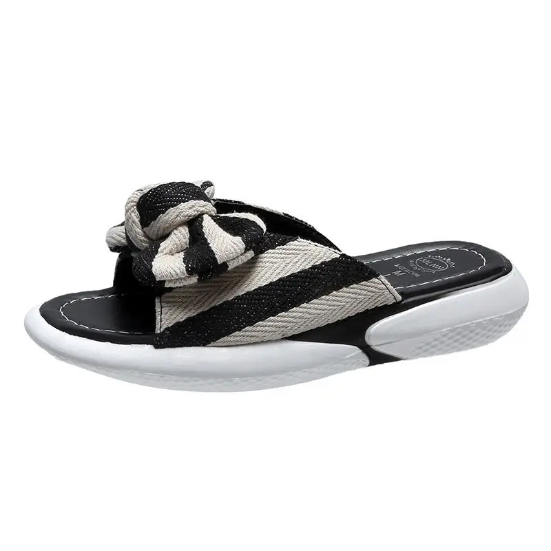 Lady Canvas Knot Wedge Slippers Women Lace Slides Summer Sandals Mujer Platform Slides Thick Soles Female Wedge Beadeds Sandals
Lady Canvas Knot Wedge Slippers Women Lace Slides Summer Sandals Mujer Platform Slides Thick Soles Female Wedge Beadeds Sandals