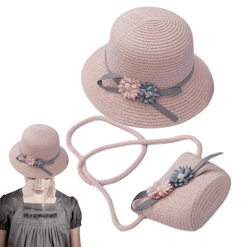 Girls Summer Straw Hat Toddler Girls Floral Sun Hat And Straw Messenger Bag Summer Essentials For Daily Wear Picnic Traveling
Girls Summer Straw Hat Toddler Girls Floral Sun Hat And Straw Messenger Bag Summer Essentials For Daily Wear Picnic Traveling