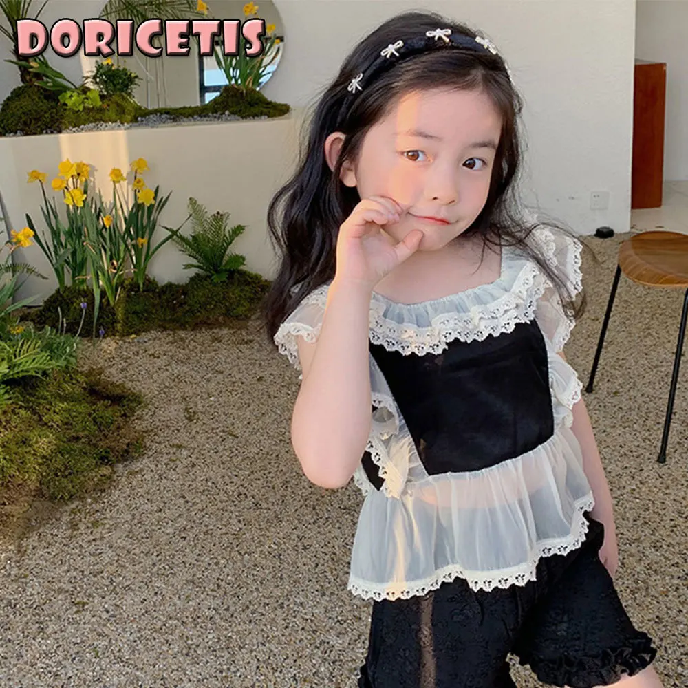 Children T Shirt Color Matching Lace Sleeveless Shirt Summer Little Girl Outdoor Activity Casual Vest Fashion Children Clothes
Children T Shirt Color Matching Lace Sleeveless Shirt Summer Little Girl Outdoor Activity Casual Vest Fashion Children Clothes