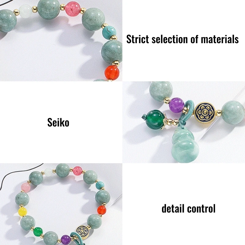 Natural Golden Jade Chalcedony Beads Beaded Bracelets for Women Lady Bell Gourd Pendant Handmade Bracelet Fine Jewelry N0HE
Natural Golden Jade Chalcedony Beads Beaded Bracelets for Women Lady Bell Gourd Pendant Handmade Bracelet Fine Jewelry N0HE