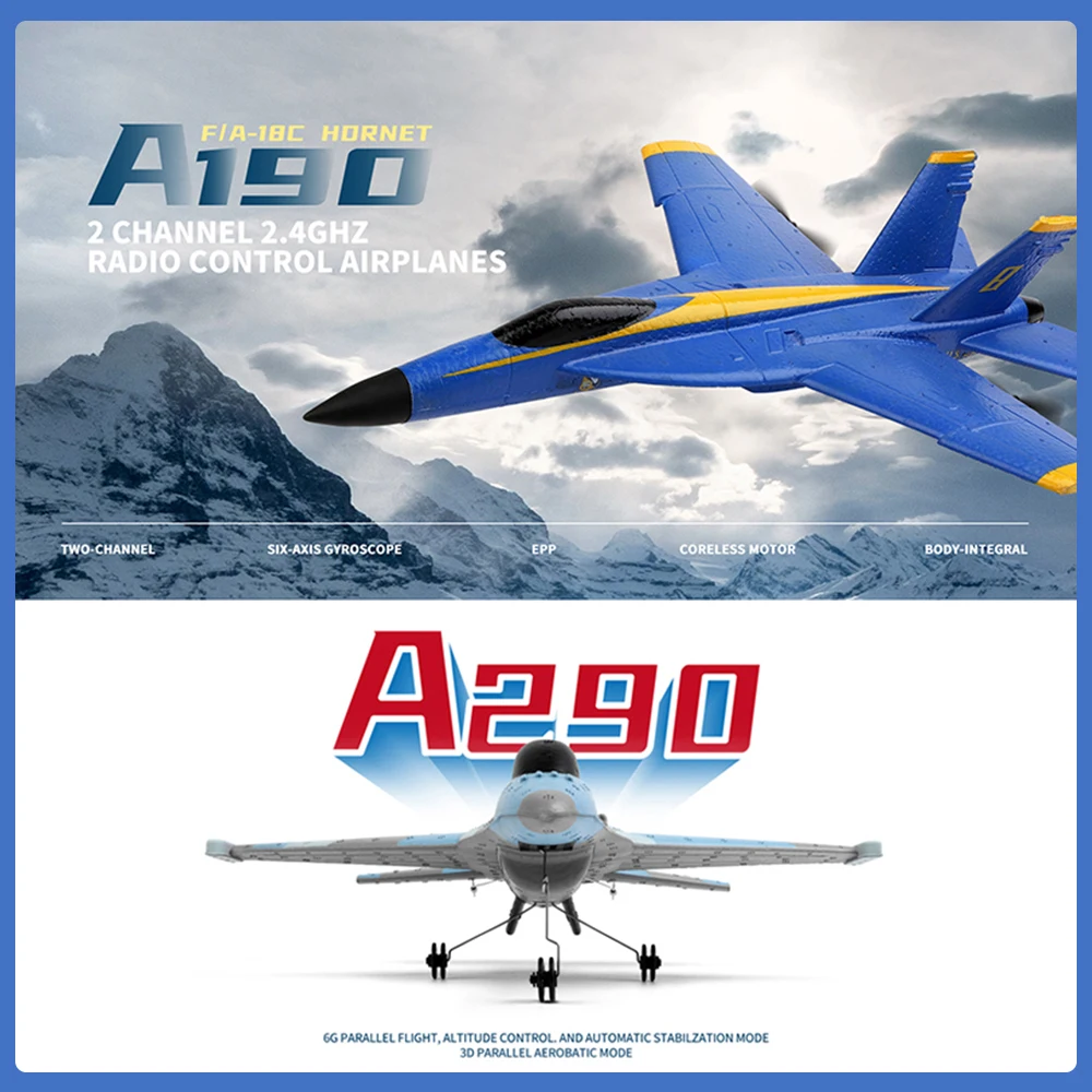 

Wltoys XK A290 A190 RC Plane Remote Radio Control Model Aircraft 3CH 3D/6G System Airplane EPP Drone Wingspan Toys for Children