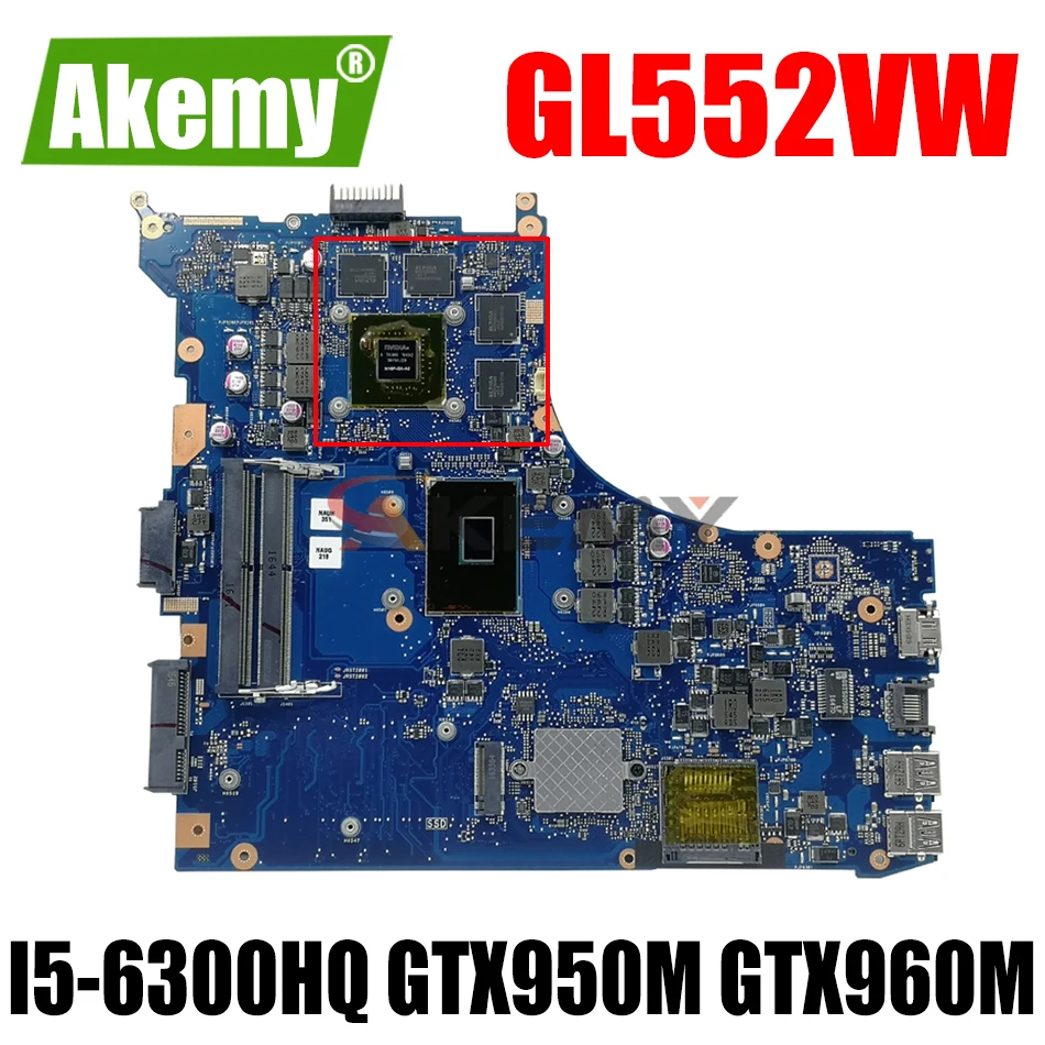 Материнская плата GL552VX для ноутбуков Asus ROG ZX50V GL552V GL552VX, материнская плата GL552VW REV 2,1, материнская плата I5-6300HQ GTX950M/GTX960M
Материнская плата GL552VX для ноутбуков Asus ROG ZX50V GL552V GL552VX, материнская плата GL552VW REV 2,1, материнская плата I5-6300HQ GTX950M/GTX960M