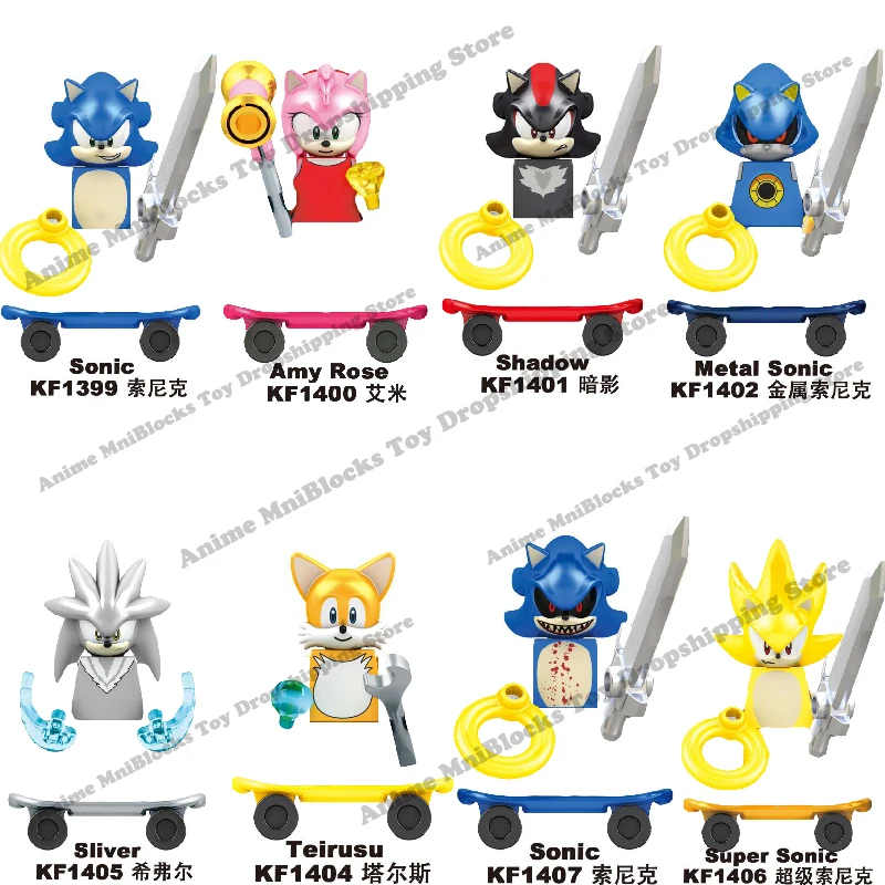 KF6123 SINGLE SALE Movie Sonic Building Blocks anime Bricks Amy Rose Ray Storm Shadow mini Dolls Action Figure Assembly Toy gift
KF6123 SINGLE SALE Movie Sonic Building Blocks anime Bricks Amy Rose Ray Storm Shadow mini Dolls Action Figure Assembly Toy gift