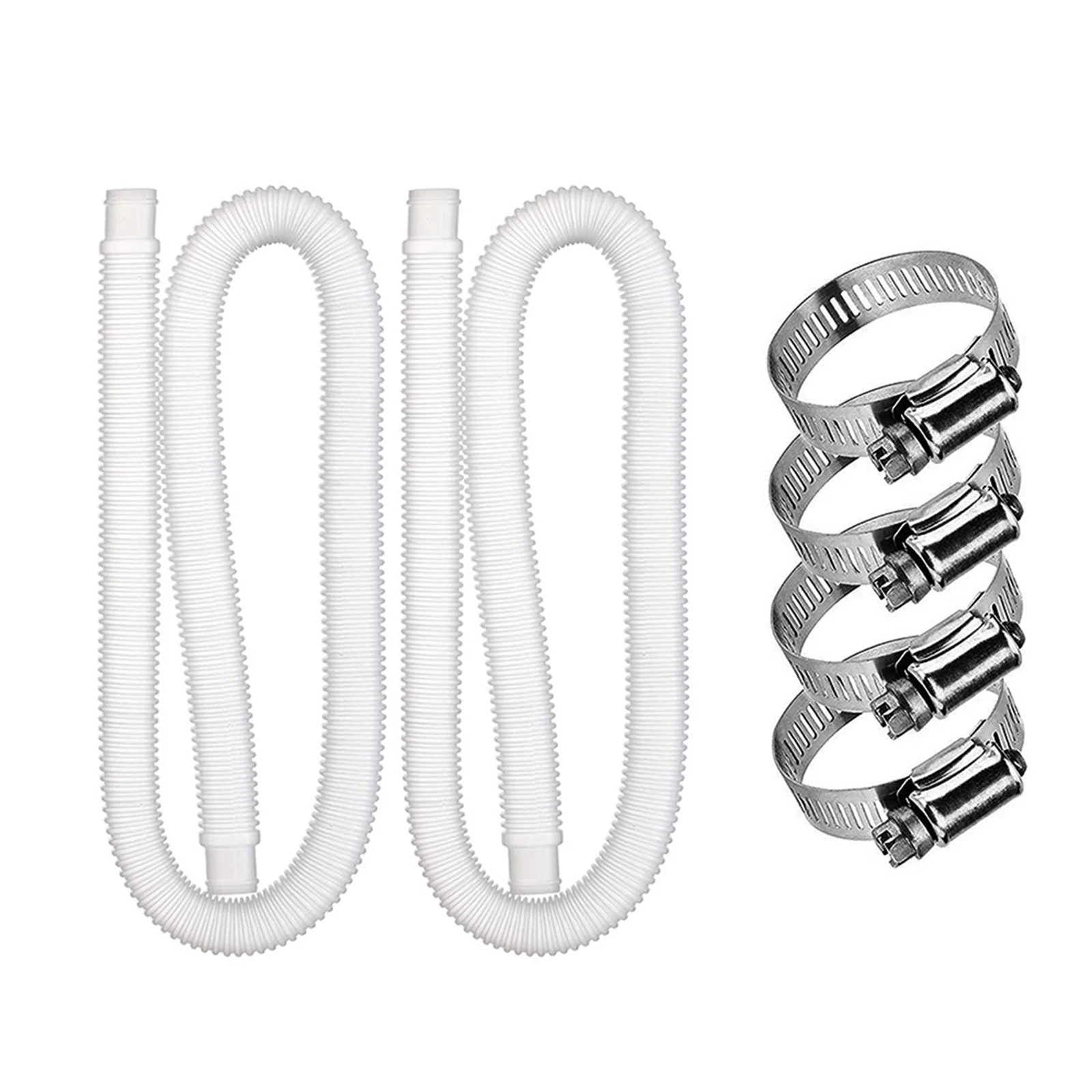 1.5M Swimming Pool Filter Pump Hose with Metal Clamp Vacuum Suction Cleaner Pool Water Cleaning Replacement Drain Pipe
1.5M Swimming Pool Filter Pump Hose with Metal Clamp Vacuum Suction Cleaner Pool Water Cleaning Replacement Drain Pipe