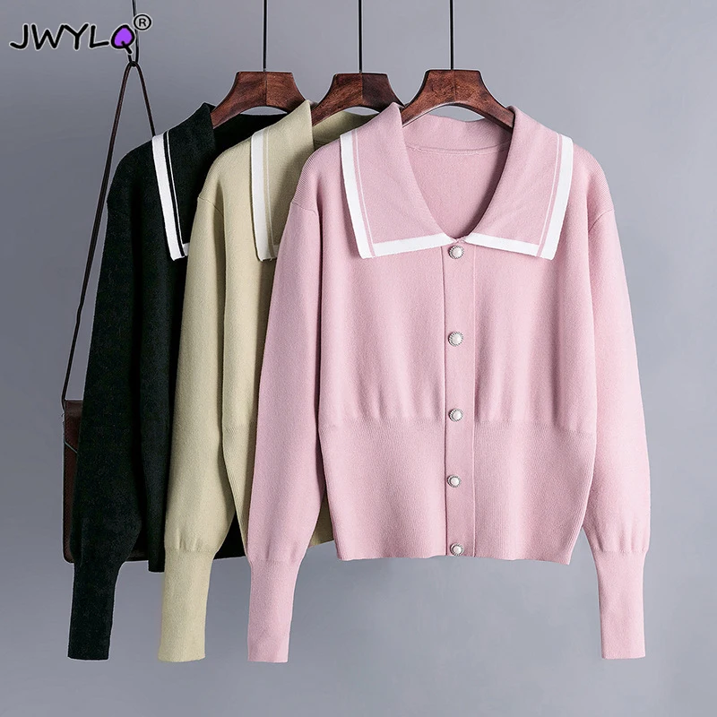 Korean Sweet Pearl Button Decoration Pullover Sweater Women Autumn Winterslim Long Sleeves Peter Pan Collar Pink Knitted Sweater
Korean Sweet Pearl Button Decoration Pullover Sweater Women Autumn Winterslim Long Sleeves Peter Pan Collar Pink Knitted Sweater