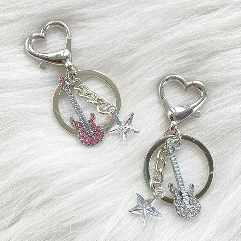 Harajuku Y2k Guitar Love Heart Star Key Chain for Women Sweet Cool Trend Fashion Pendant Vintage Aesthetic Accessories Gift New
Harajuku Y2k Guitar Love Heart Star Key Chain for Women Sweet Cool Trend Fashion Pendant Vintage Aesthetic Accessories Gift New