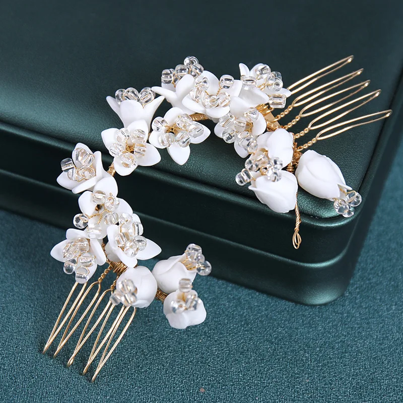 Trendy Girls Hair Comb Wedding Hair Accessories Glazed Flower Haiprin Tiaras Girls Party Bride Hair Jewelry Fashion Bead Crowns
Trendy Girls Hair Comb Wedding Hair Accessories Glazed Flower Haiprin Tiaras Girls Party Bride Hair Jewelry Fashion Bead Crowns