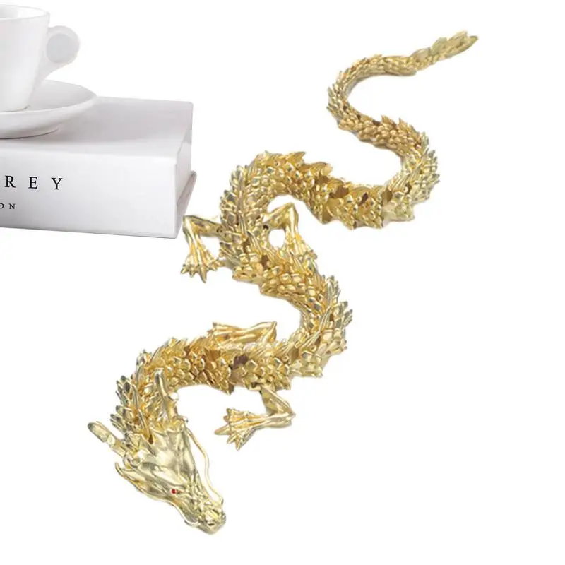 3D Printed Dragon Toy Realistic 3D Printed Dragon Figurine With Poseable Joints Handcrafted Brass Dragon Ornament For Home 
3D Printed Dragon Toy Realistic 3D Printed Dragon Figurine With Poseable Joints Handcrafted Brass Dragon Ornament For Home