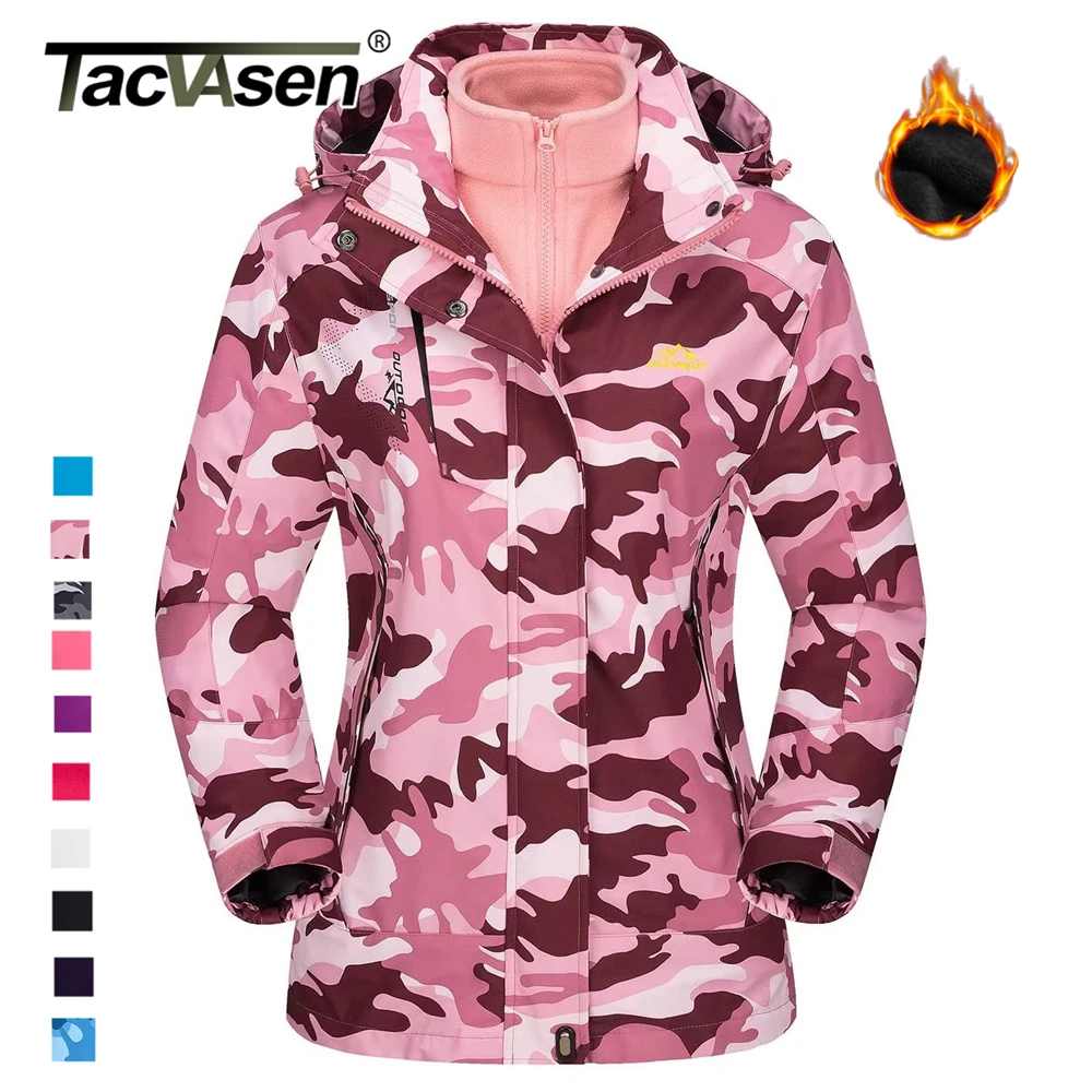 TACVASEN 3 in 1 Fleece Lining Jackets Women's Winter Ski Snowboard Jackets Hooded Coats Windproof Water Resistance Hiking Parka
TACVASEN 3 in 1 Fleece Lining Jackets Women's Winter Ski Snowboard Jackets Hooded Coats Windproof Water Resistance Hiking Parka