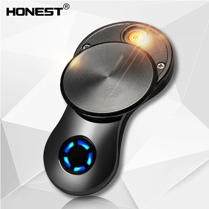 

Honest Charging Creative USB Lighter All Metal Zinc Alloy Body Electric Heating Wire Windproof Electronic Lighters Men's Gift