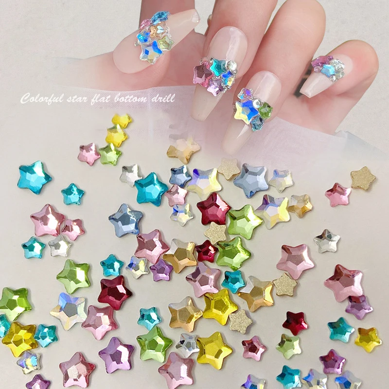 50Pcs Colored Crystal Stars Nail Art Decorations Mixed Color Flat Bottom Rhinestones Manicure Accessories Wholesale Dropshipping
50Pcs Colored Crystal Stars Nail Art Decorations Mixed Color Flat Bottom Rhinestones Manicure Accessories Wholesale Dropshipping