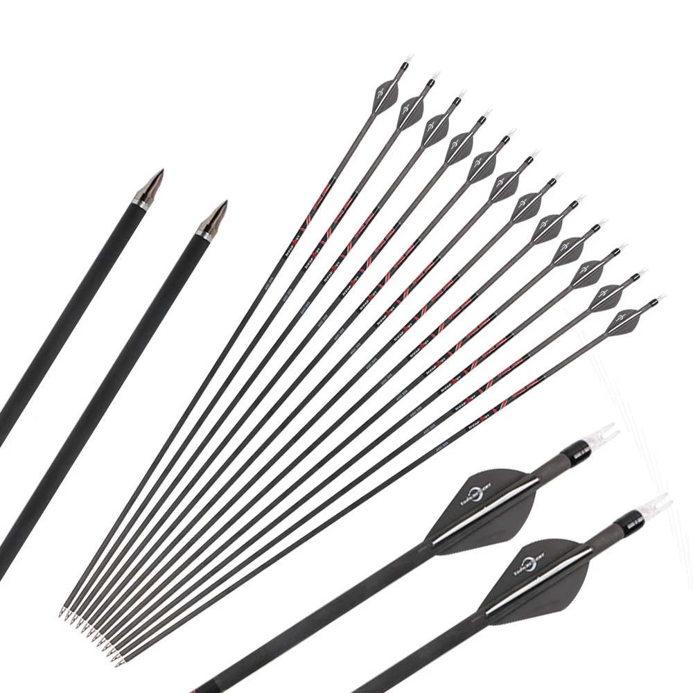 Toparchery 6pcs/box 32"inch 100% Pure Carbon Arrow with Explosion Proof Ring 2"inch Feather Spine 300 350 400 Inner Diameter 6.2
Toparchery 6pcs/box 32"inch 100% Pure Carbon Arrow with Explosion Proof Ring 2"inch Feather Spine 300 350 400 Inner Diameter 6.2