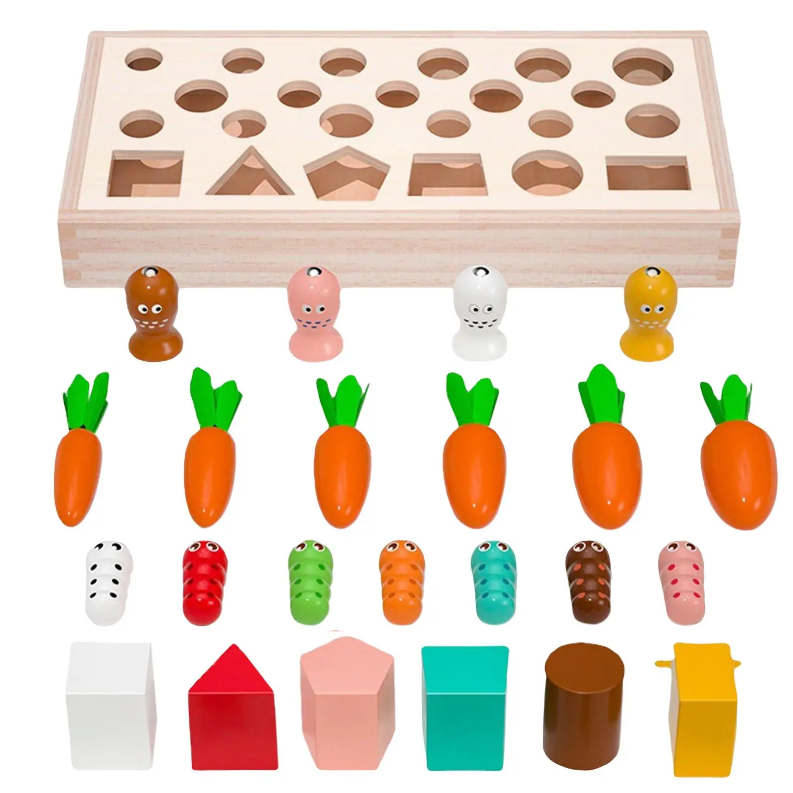 Montessori Montessori Wooden Toys, Hand Eye Coordination Catching Insects Pulling Carrot Toy for Children Boys Girls Toddler
Montessori Montessori Wooden Toys, Hand Eye Coordination Catching Insects Pulling Carrot Toy for Children Boys Girls Toddler