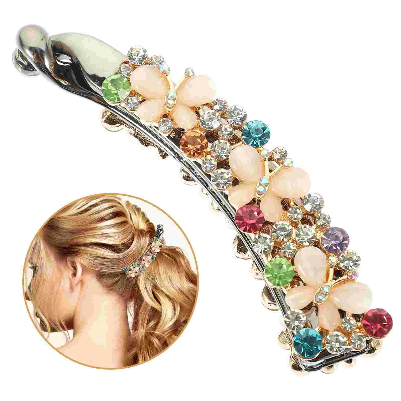 Rhinestone Hair Clip Accessories Women Thick Small Banana Clips Thin Barrettes Girls Styling Alloy Fine
Rhinestone Hair Clip Accessories Women Thick Small Banana Clips Thin Barrettes Girls Styling Alloy Fine