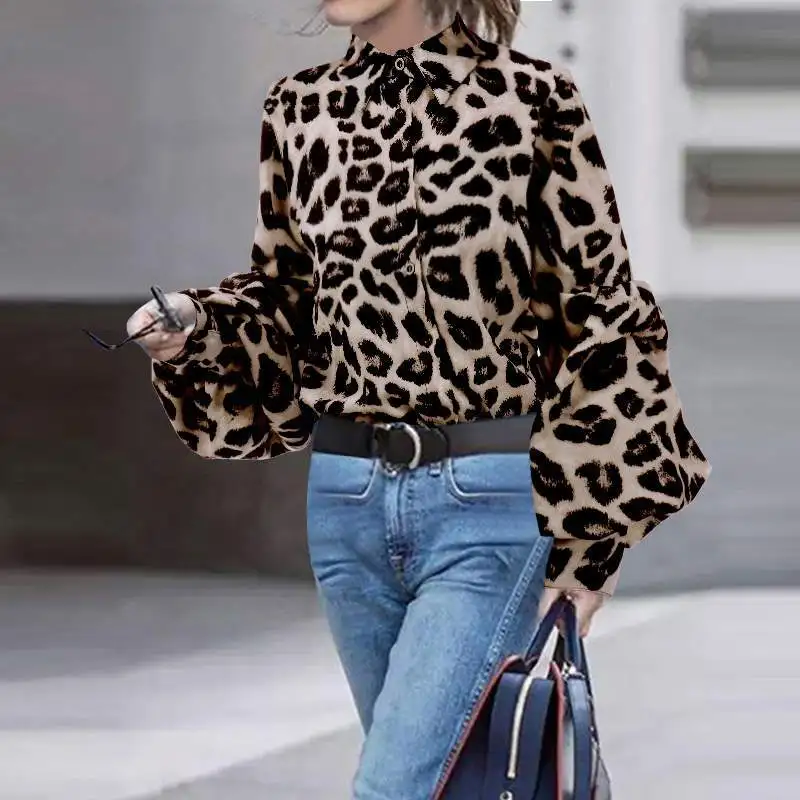 Oversized Long Sleeve Blouse Women Leopard Print Polka Dot Print Vintage Shirt Lantern Sleeve Office Ladies Tops Blouse Femmes
Oversized Long Sleeve Blouse Women Leopard Print Polka Dot Print Vintage Shirt Lantern Sleeve Office Ladies Tops Blouse Femmes